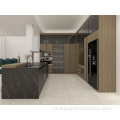 American Kitchen Island Marble Aangepaste keukenkast